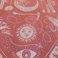 Telluride Cowboy Moon Bandana - Pink