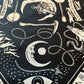 Telluride Cowboy Moon Bandana - Black