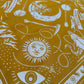 Telluride Cowboy Moon Bandana - Gold