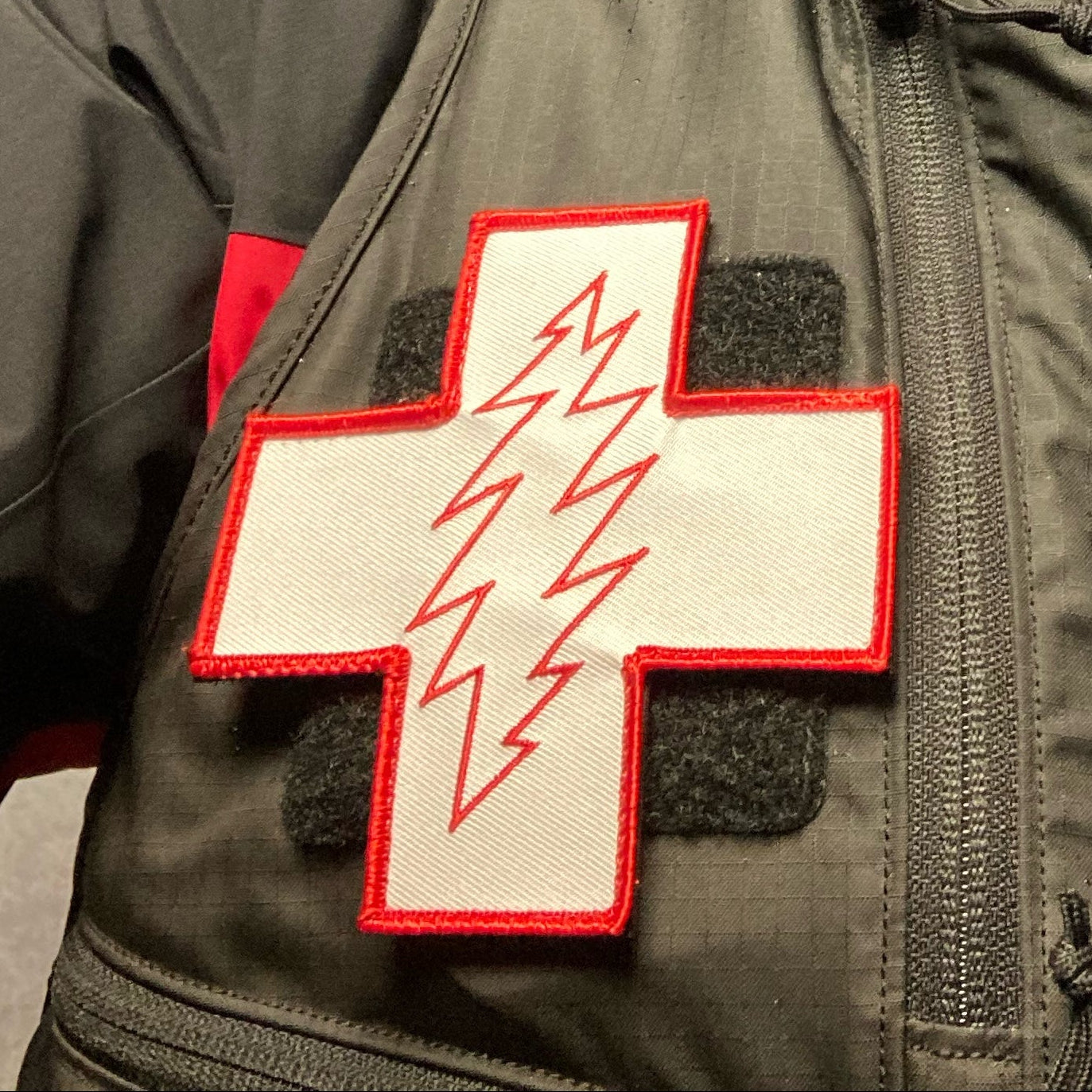 Ski Patrol Bolt Patch Large Velcro