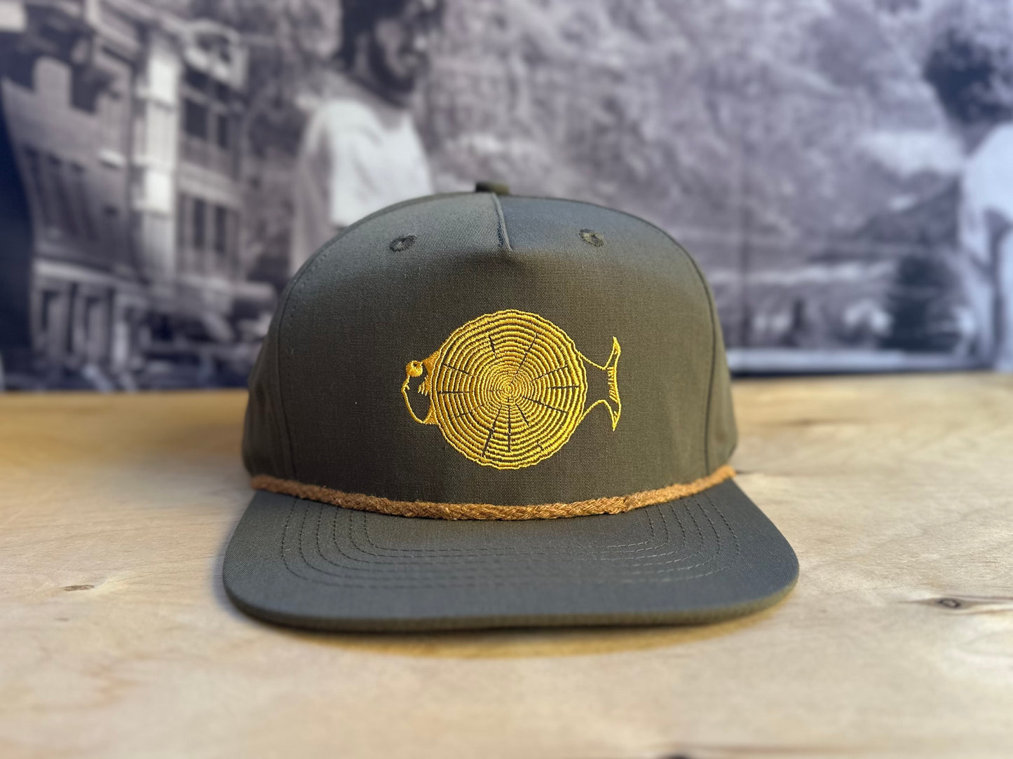 Timber Fish Rope Hat - Olive Green