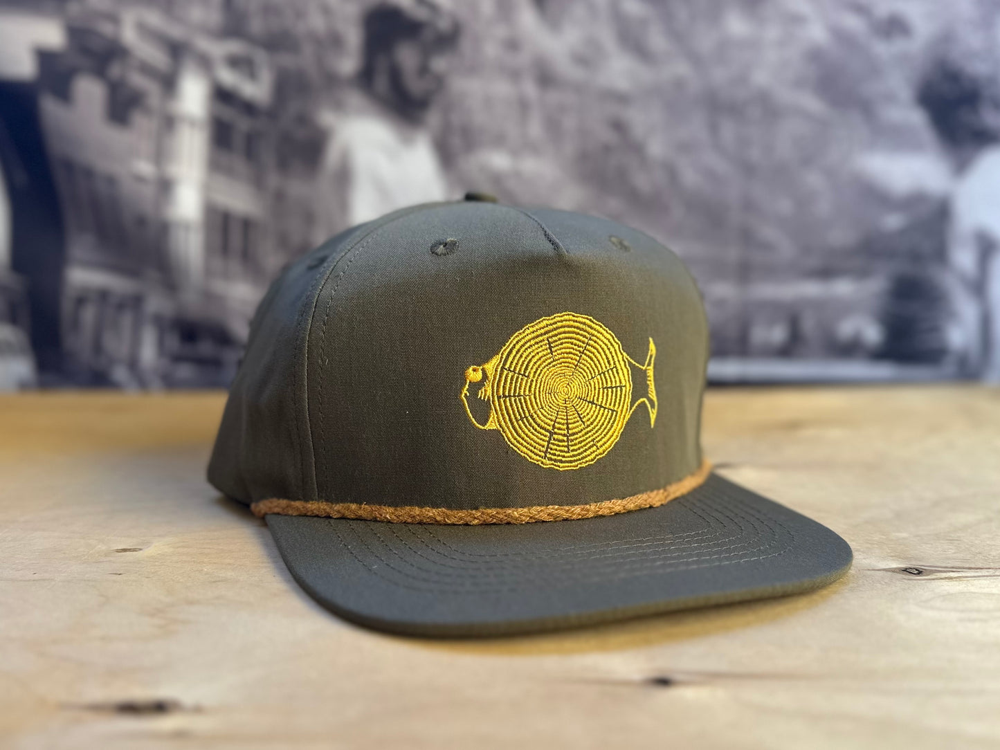 Timber Fish Rope Hat - Olive Green