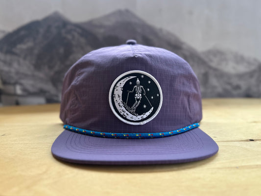 Ski Moon Ripstop Nylon Hat - Purple