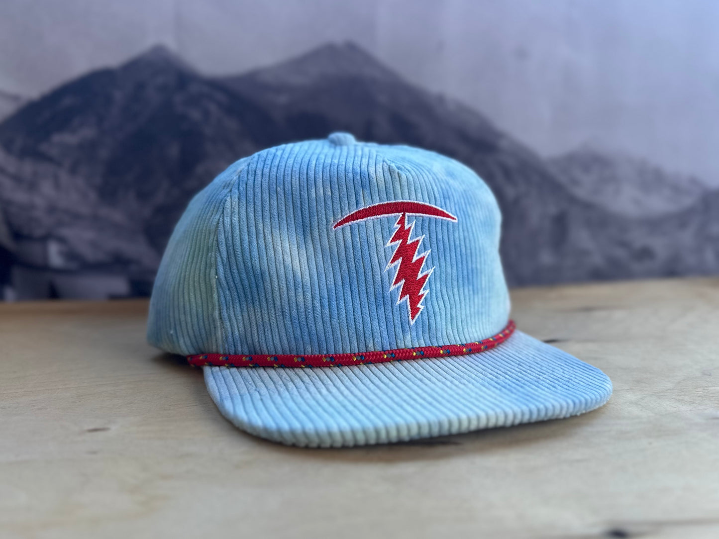 Telluride T Bolt Tie Dye Corduroy Hat - Blue