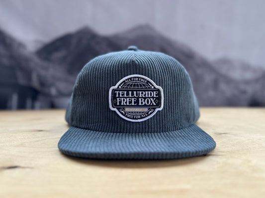 Telluride Free Box Corduroy Hat - Gray