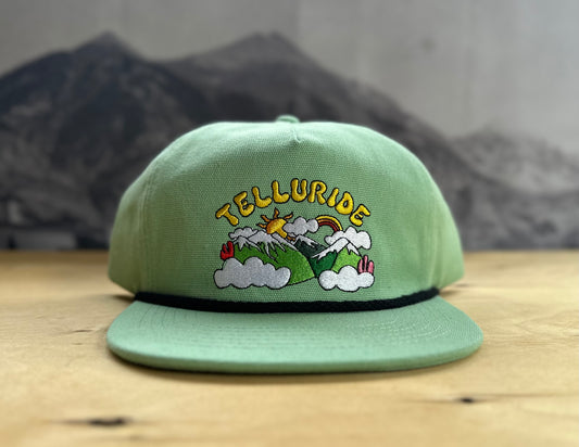 Telluride Rainbow Canvas Hat - Sage