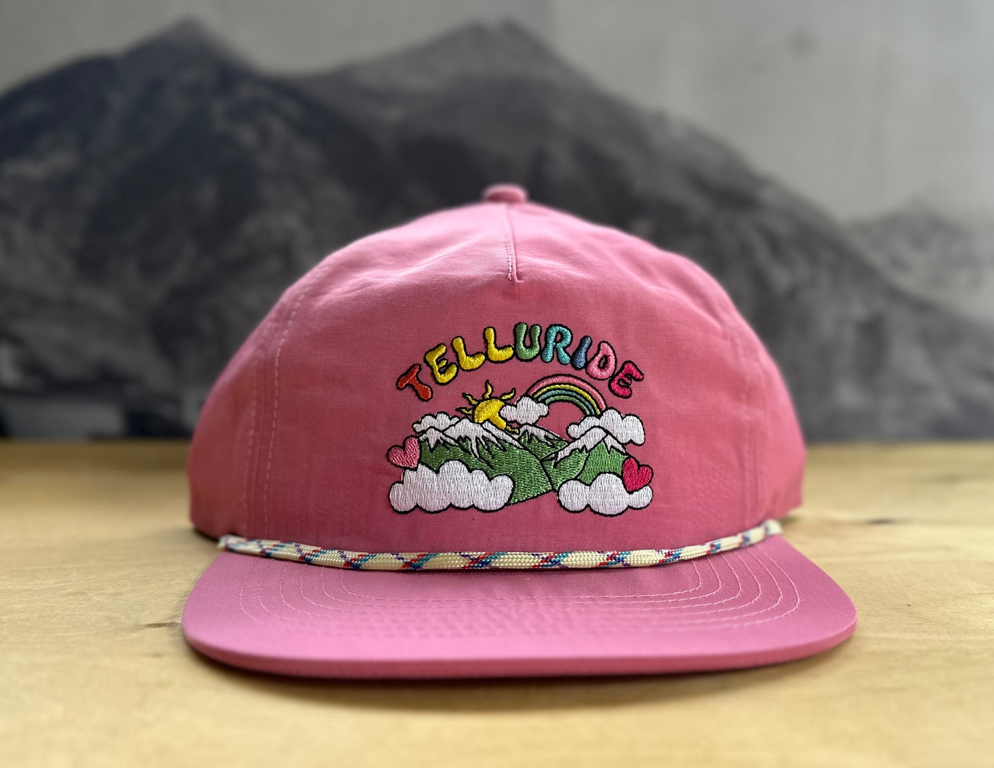 Telluride Rainbow Nylon Hat Small - Pink