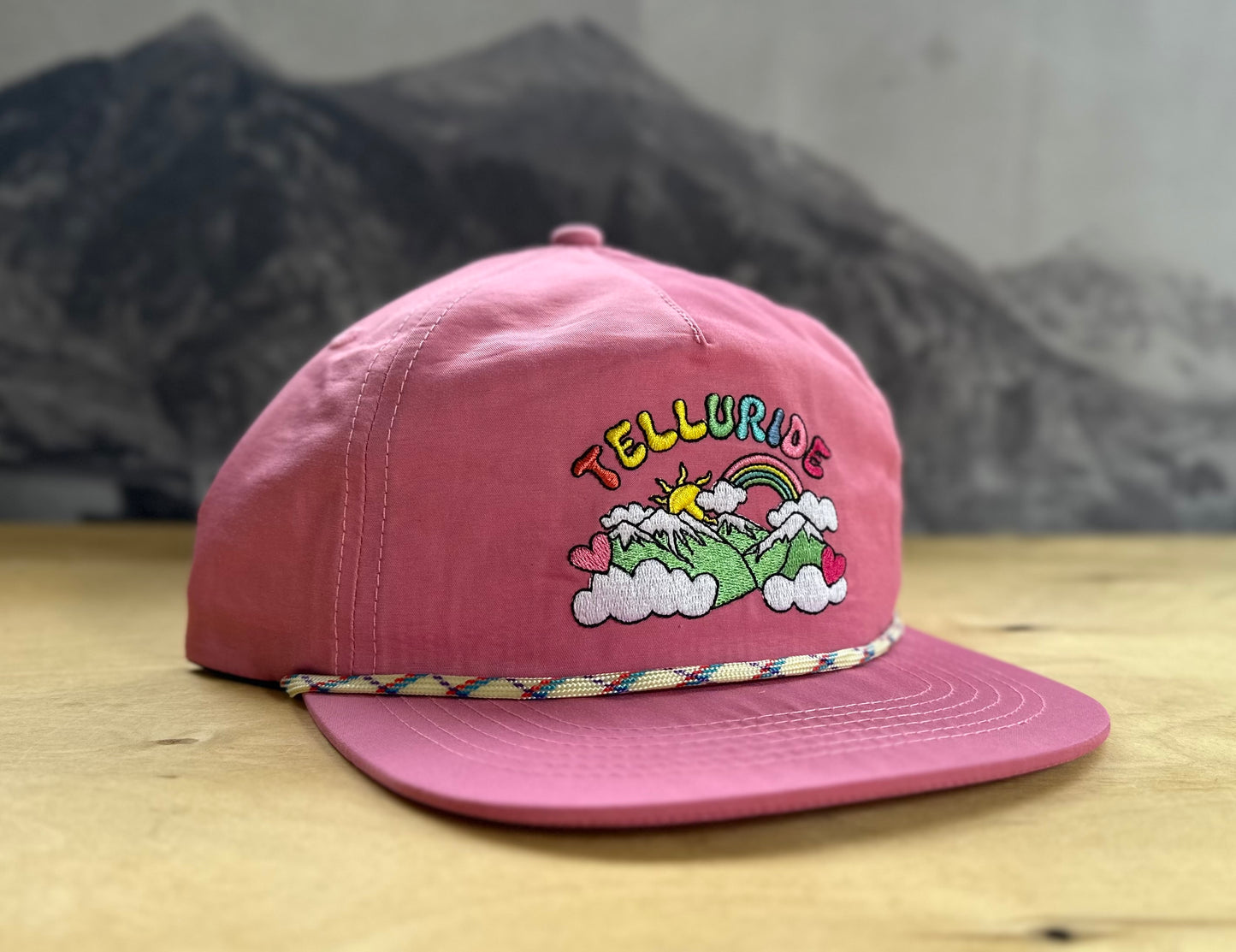 Telluride Rainbow Nylon Hat Small - Pink