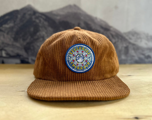 Telluride Ullr Ski Corduroy Hat - Brown