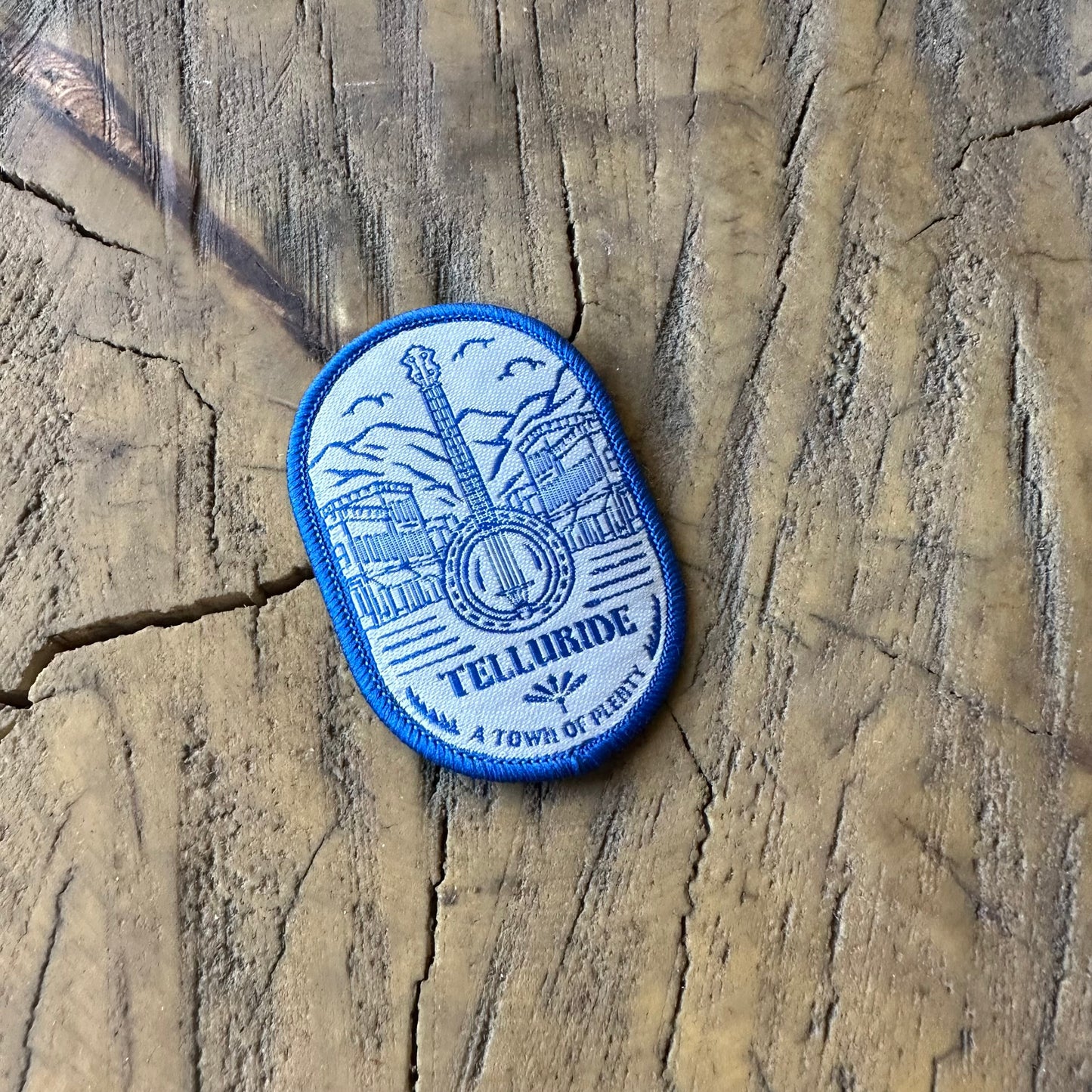 Telluride Banjo Bluegrass Patch Blue