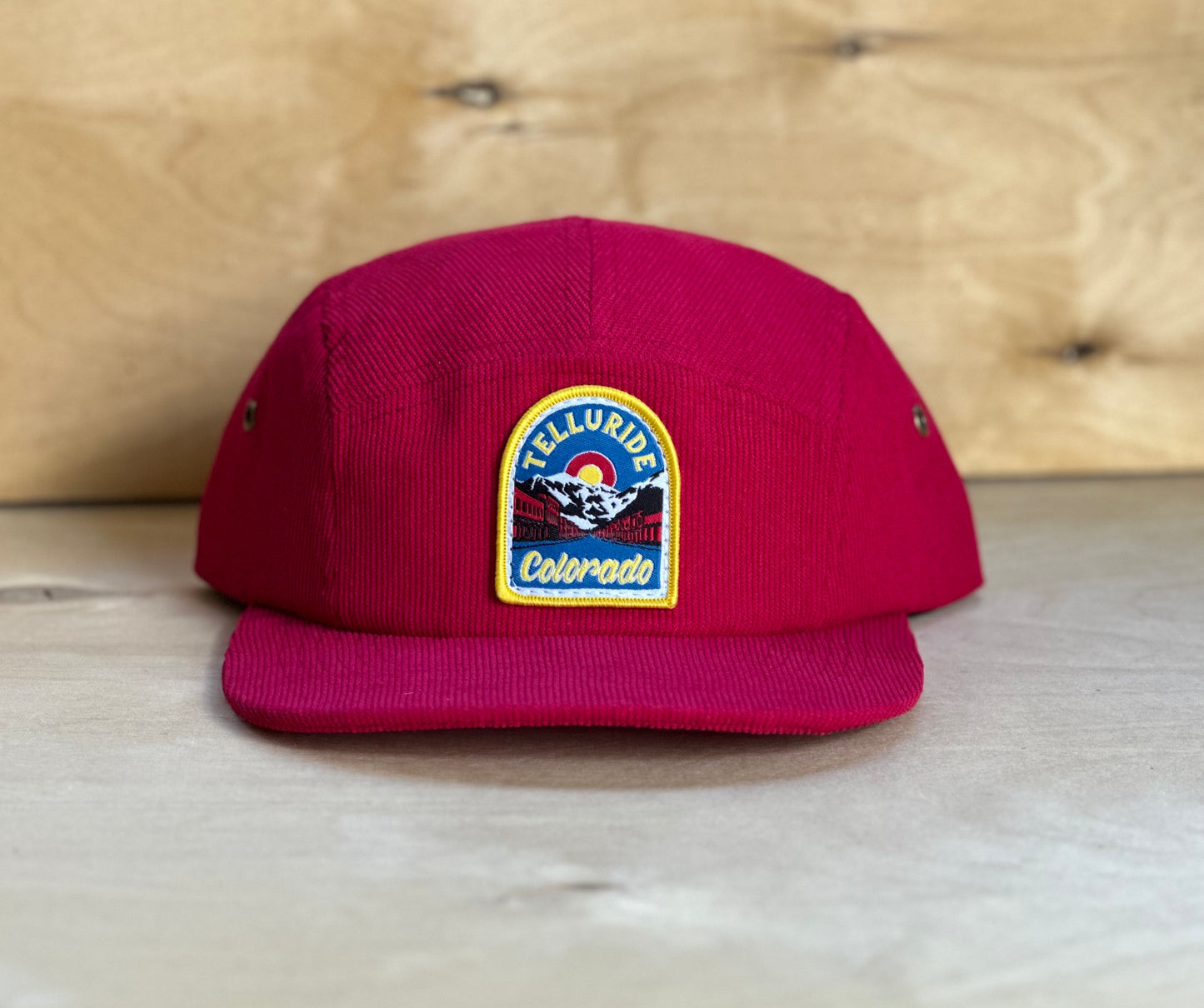 Telluride Colorado Corduroy Camp Hat - Red