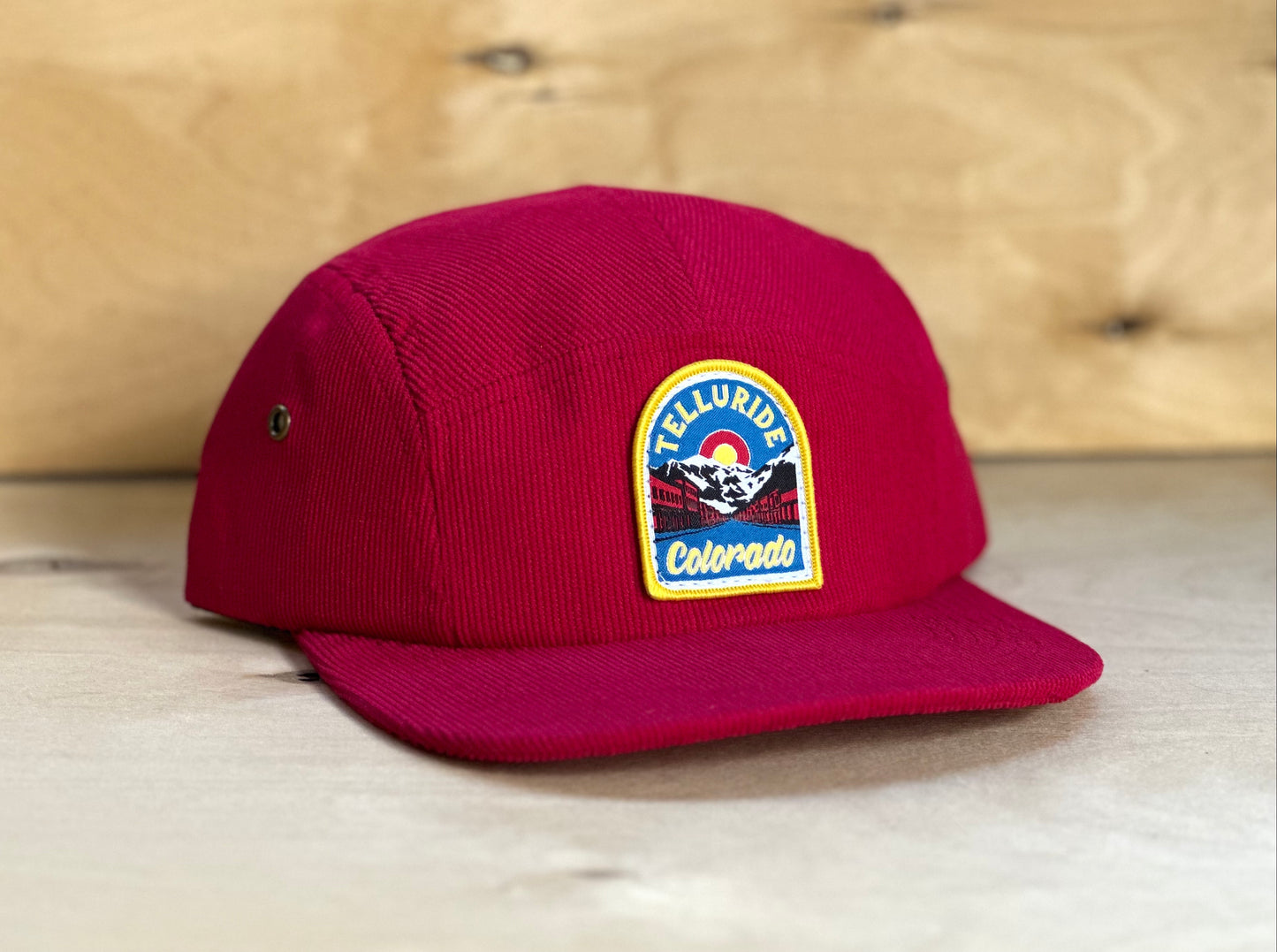 Telluride Colorado Corduroy Camp Hat - Red