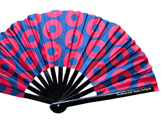 Fishman Donut Hand Fan Large Red + Blue