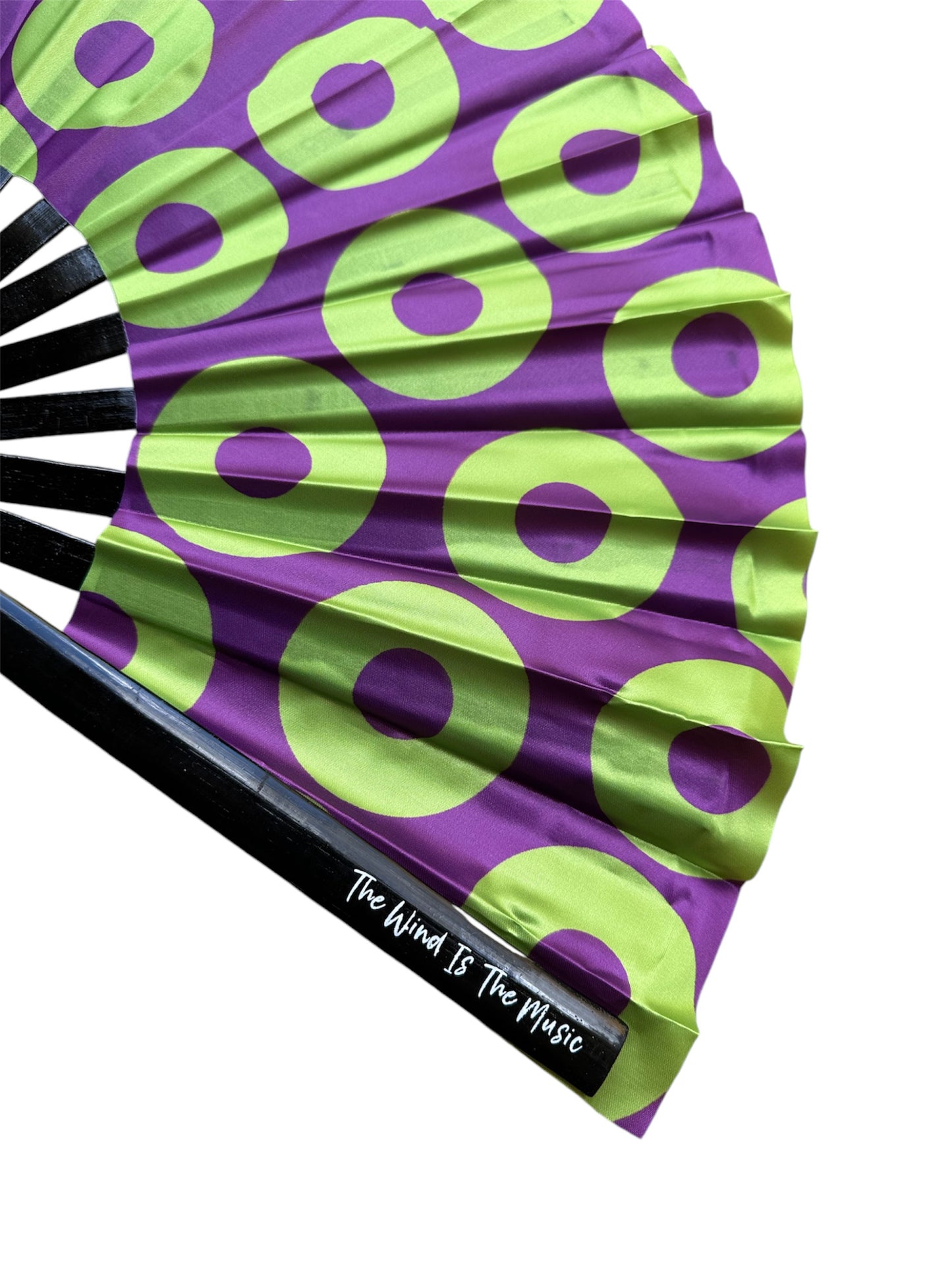 Fishman Donut Large Hand Fan Green + Purple