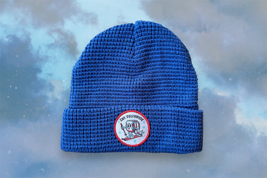 Telluride Gondola Waffle Beanie Hat- Blue