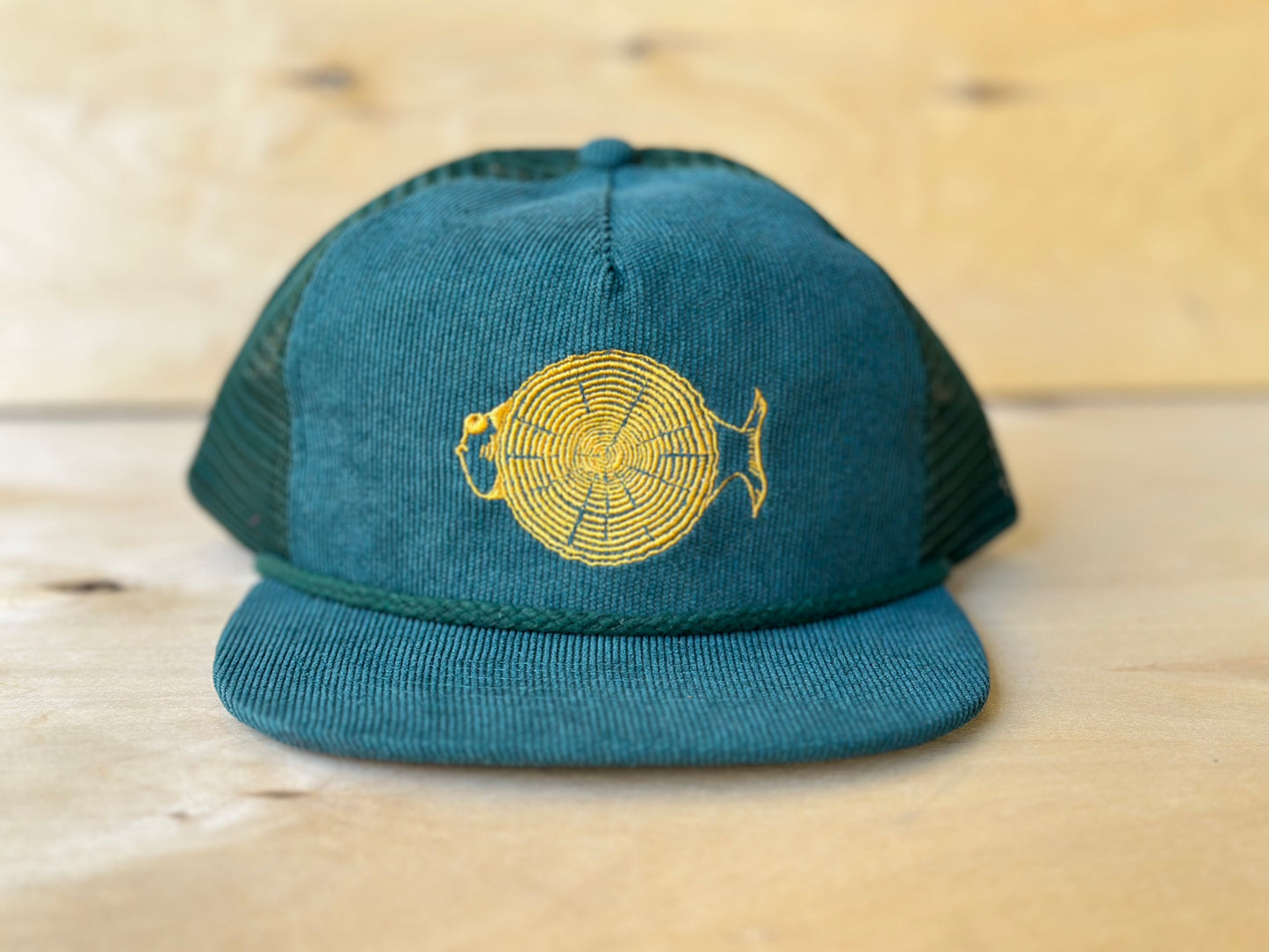 Timber Fish Corduroy Mesh Trucker Hat