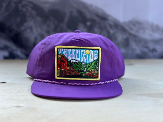 Telluride Sky Patch Nylon Hat- Purple