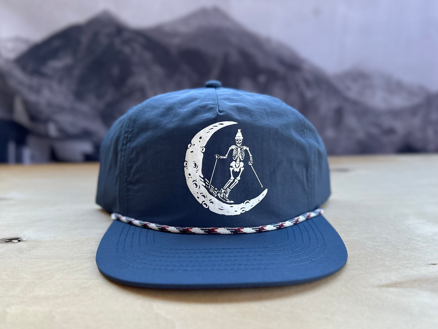 Ski Moon Nylon Hat - Navy