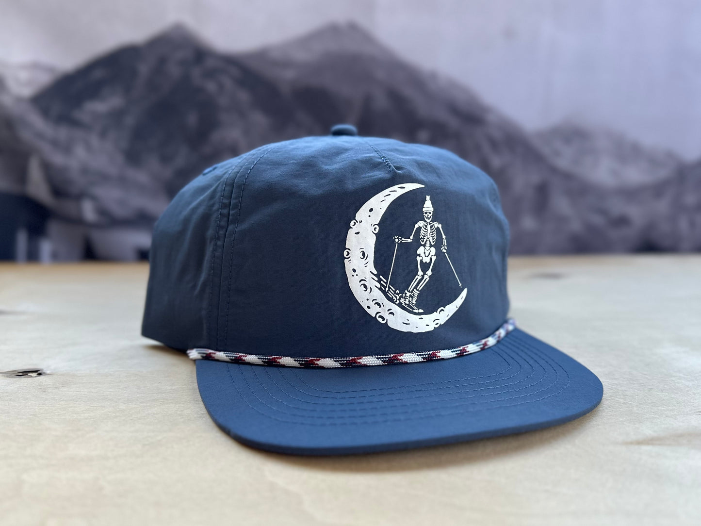 Ski Moon Nylon Hat - Navy