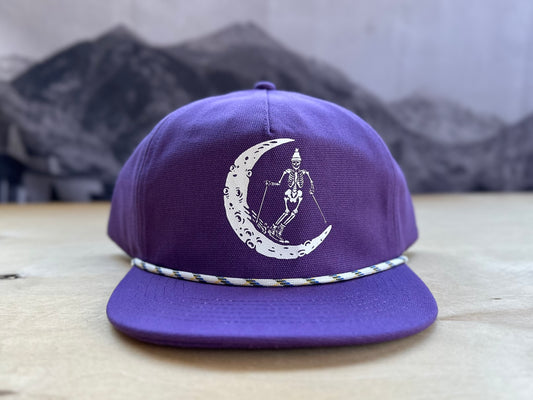 Ski Moon Canvas Hat - Purple