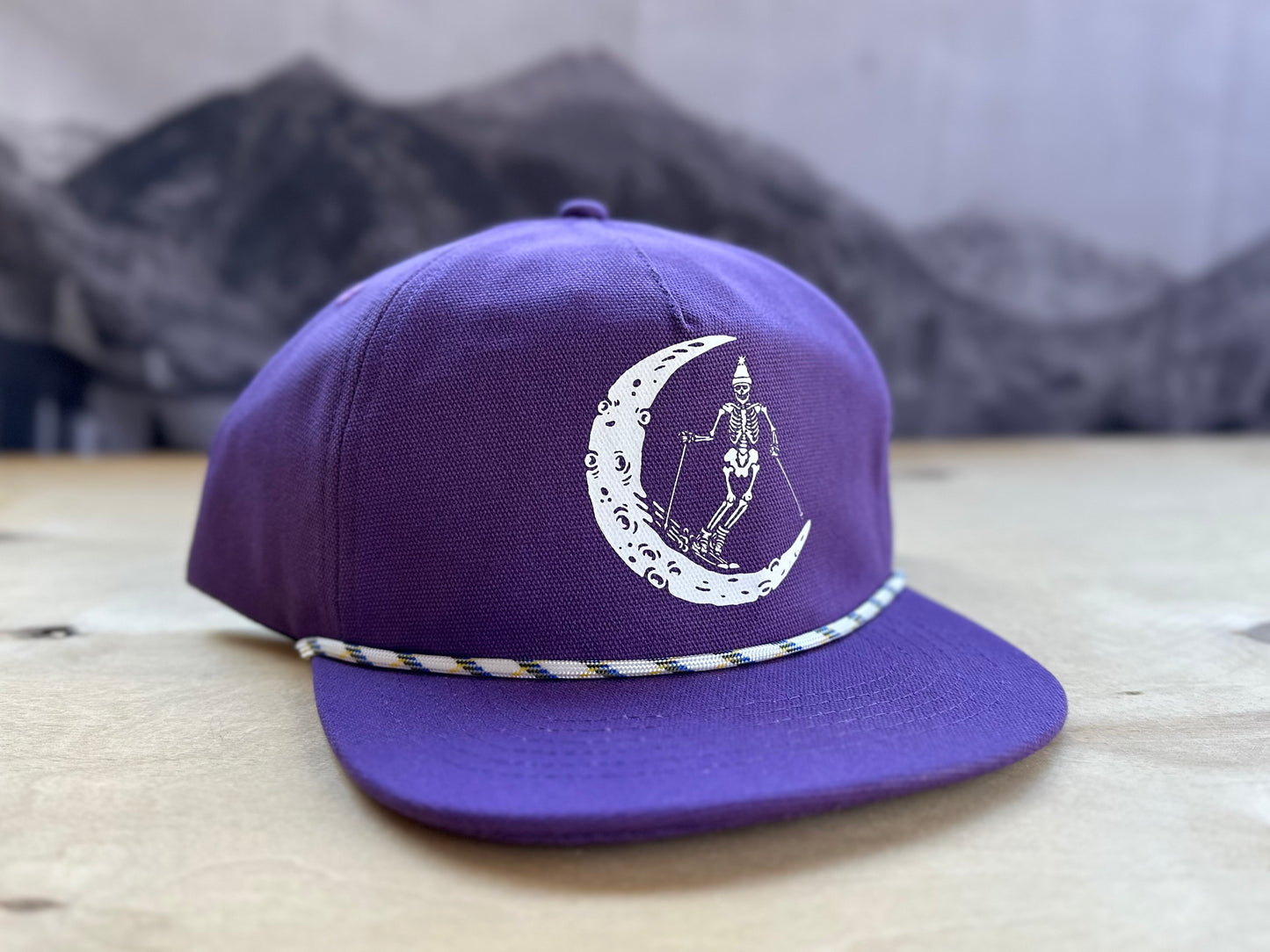 Ski Moon Canvas Hat - Purple