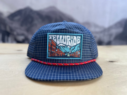 Telluride Winter Sky Nylon Grid Hat - Blue