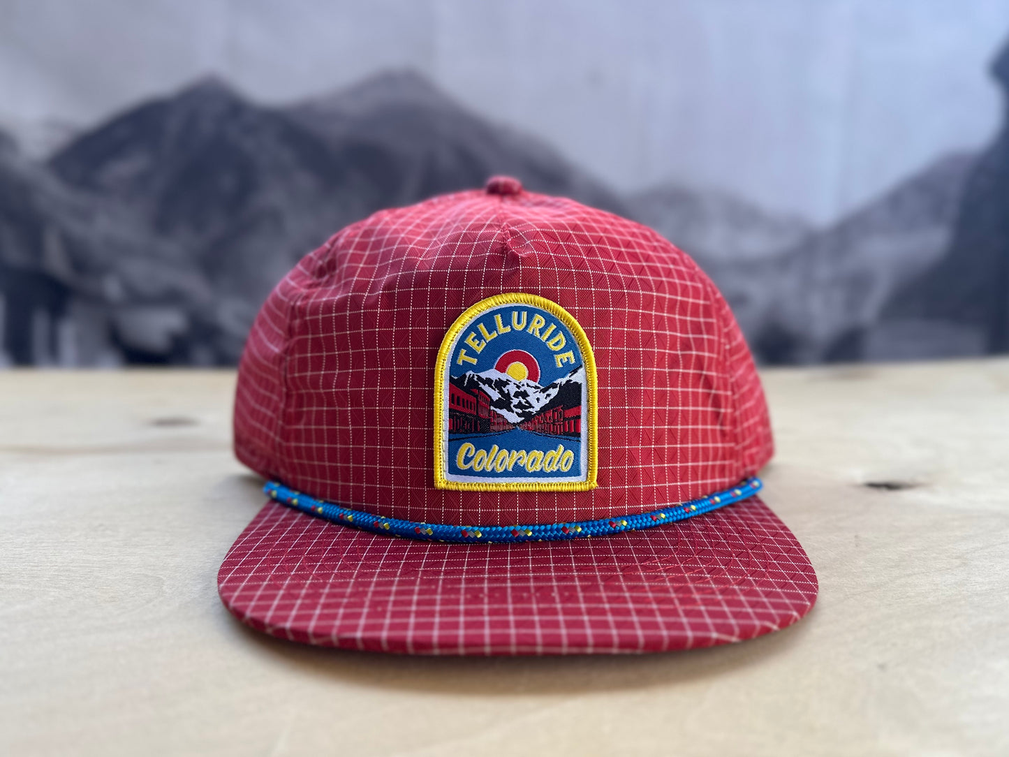 Telluride Town Nylon Grid Hat - Red