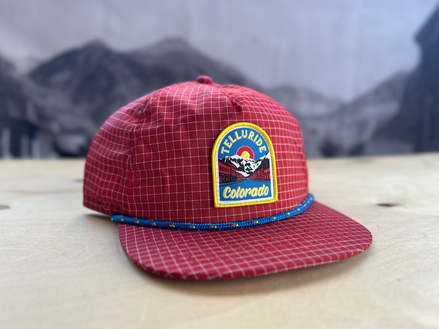 Telluride Town Nylon Grid Hat - Red