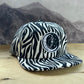 Ski Moon Zebra Striped Hat - Black White