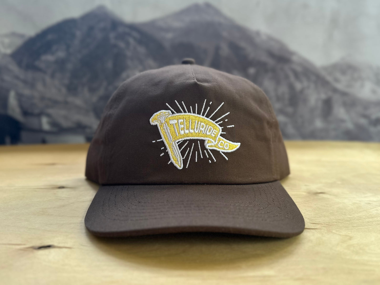 Telluride Flag Canvas Hat - Brown