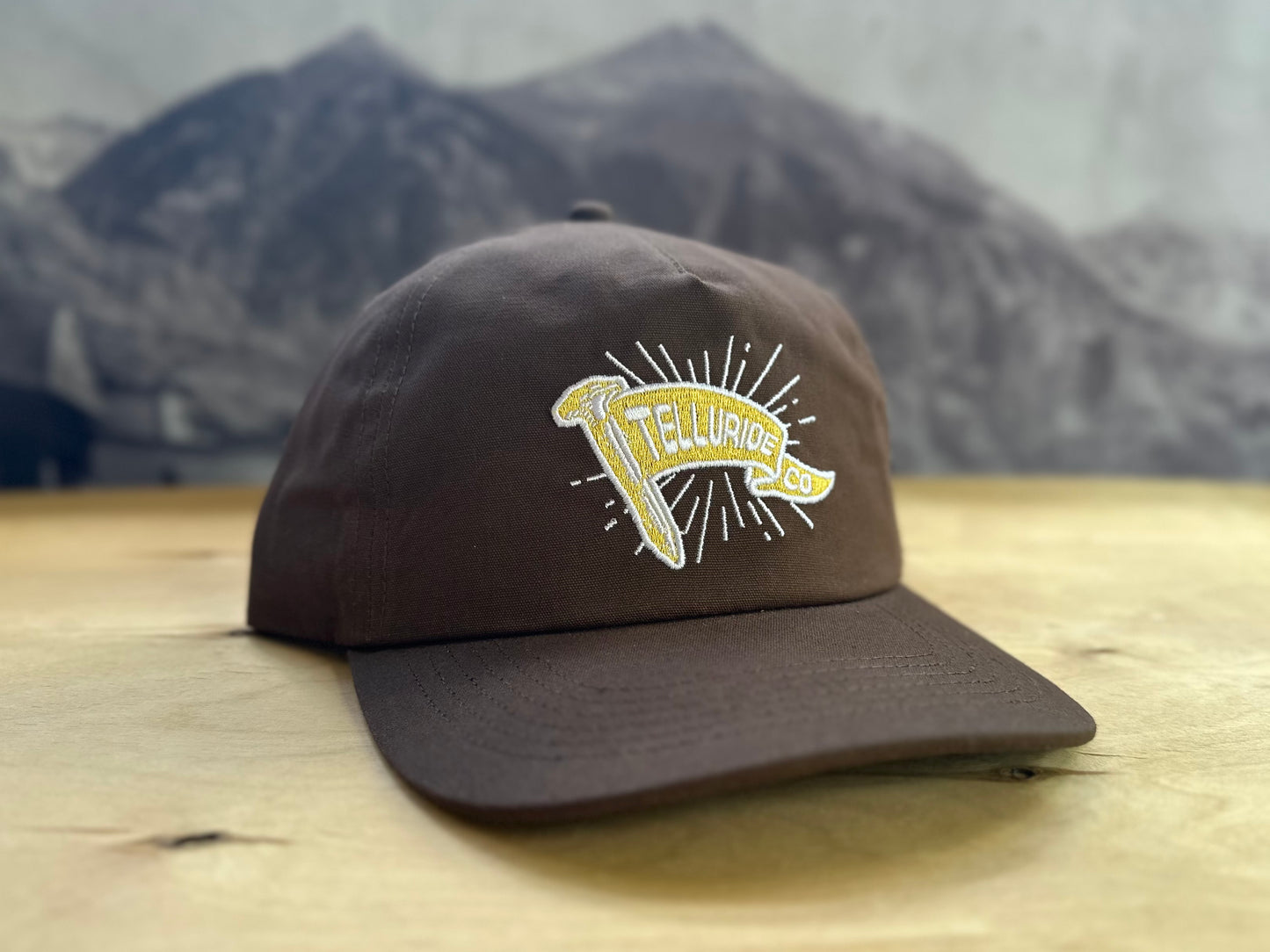 Telluride Flag Canvas Hat - Brown