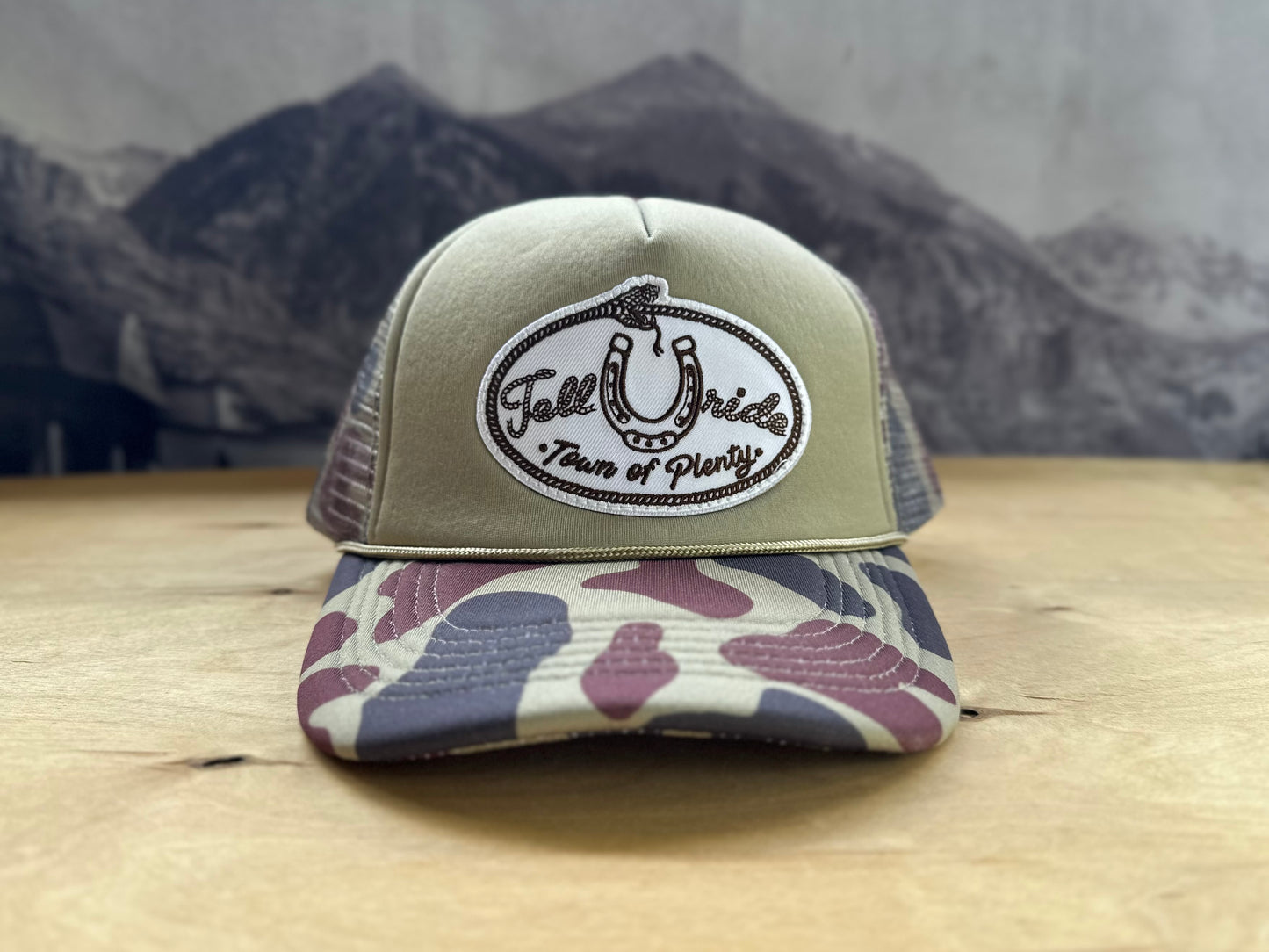 Telluride Lucky Snake Trucker Hat - Camo