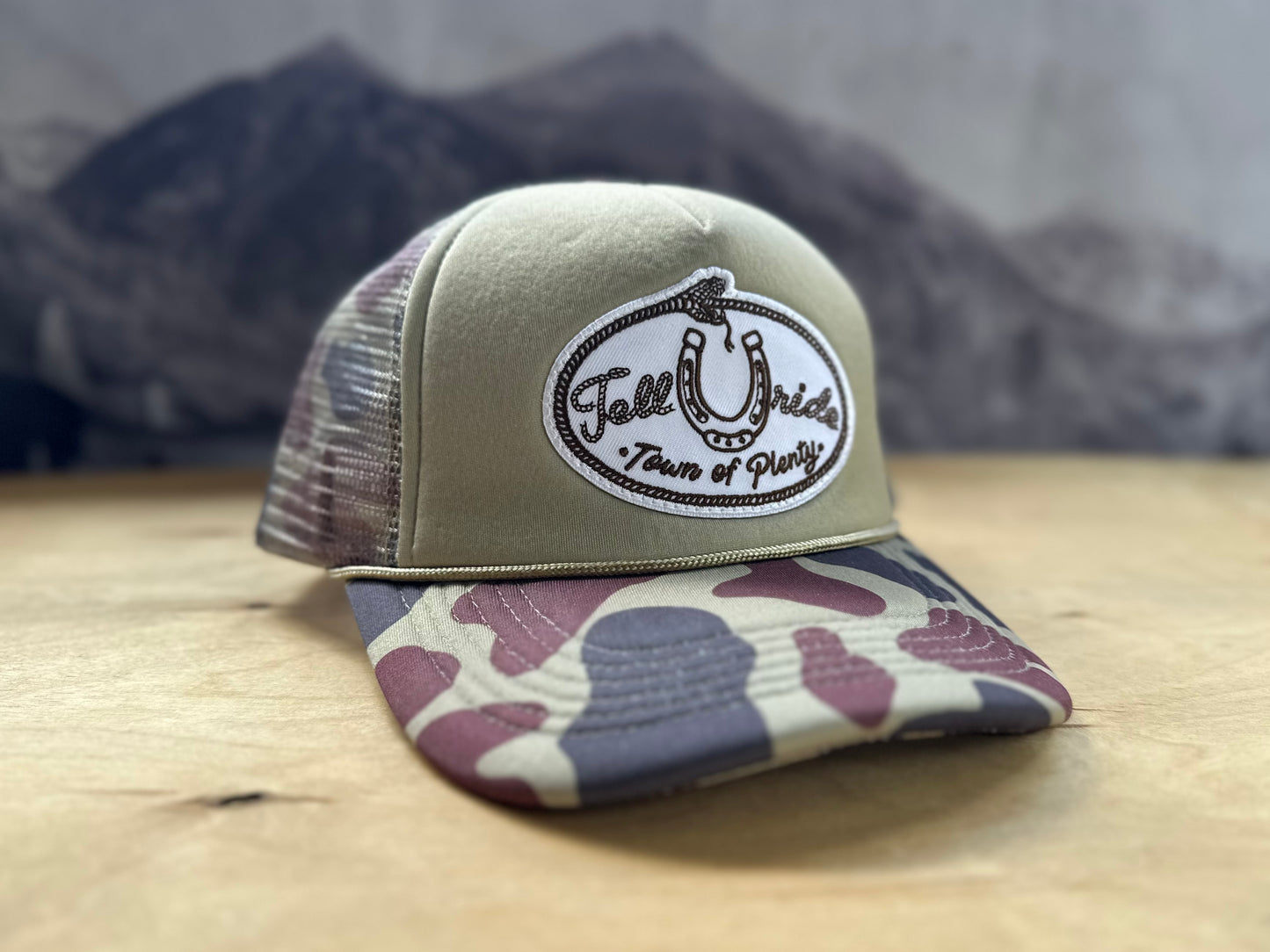 Telluride Lucky Snake Trucker Hat - Camo