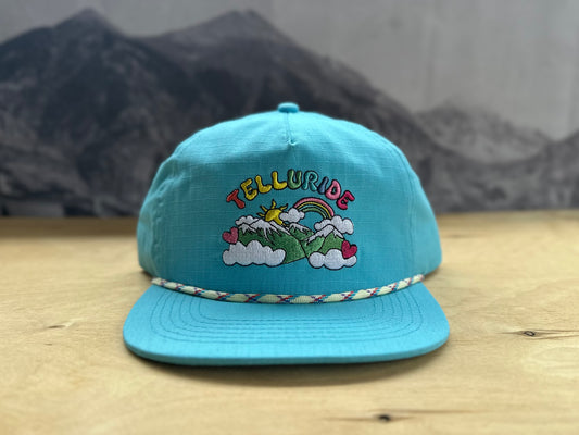 Telluride Rainbow Ripstop Hat - Aqua Blue
