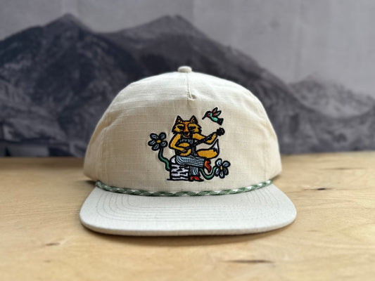 Banjo Fox Ripstop Cotton Hat - White