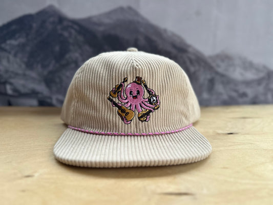 Octopus String Band Corduroy Hat - Ivory