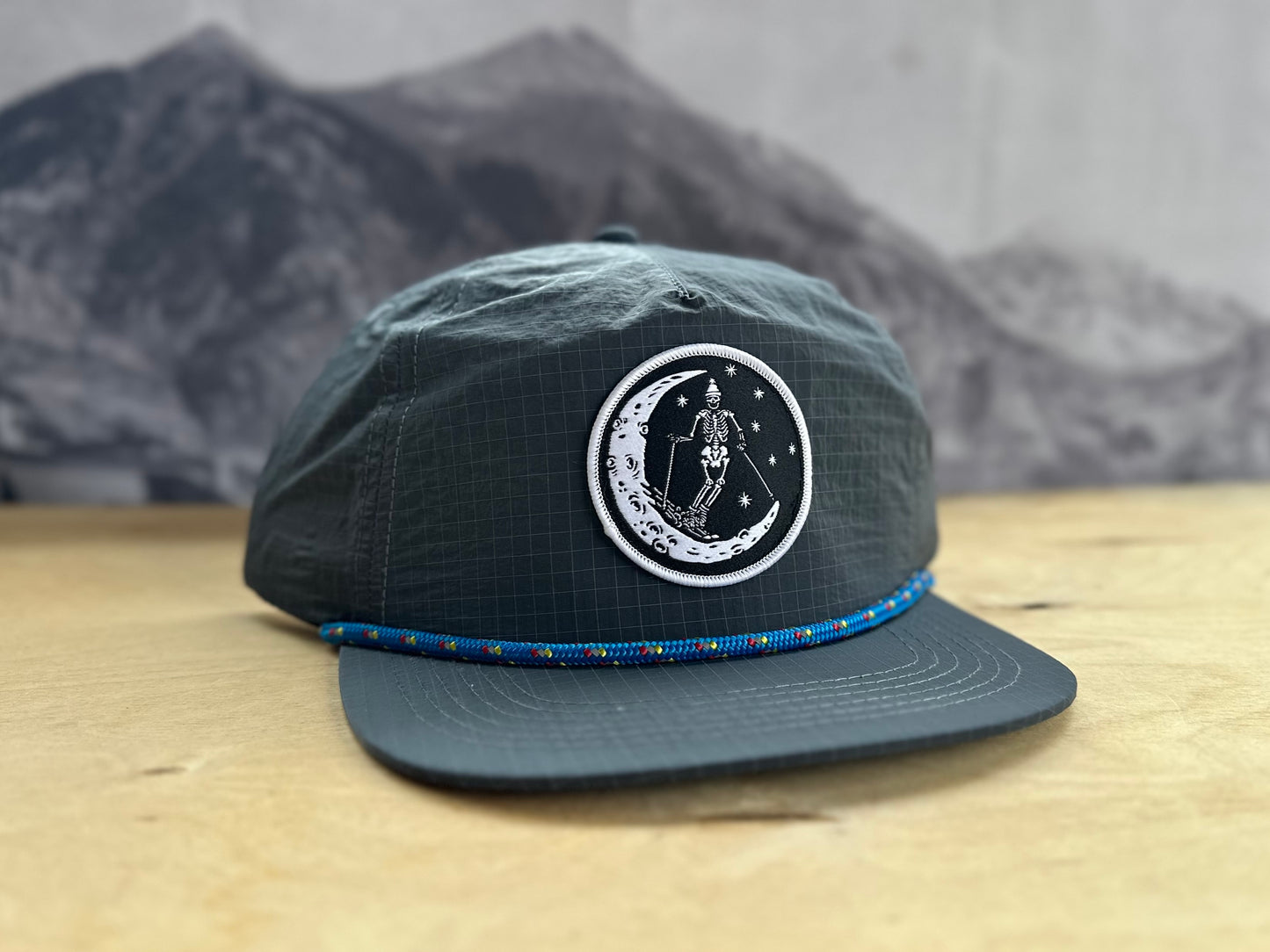 Ski Moon Ripstop Nylon Hat - Gray