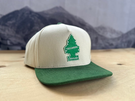 Telluride Happy Tree Canvas Hat - White/Green