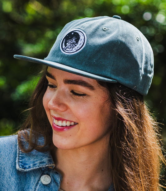 Cowboy Moon Washed Cotton Hat - Coal