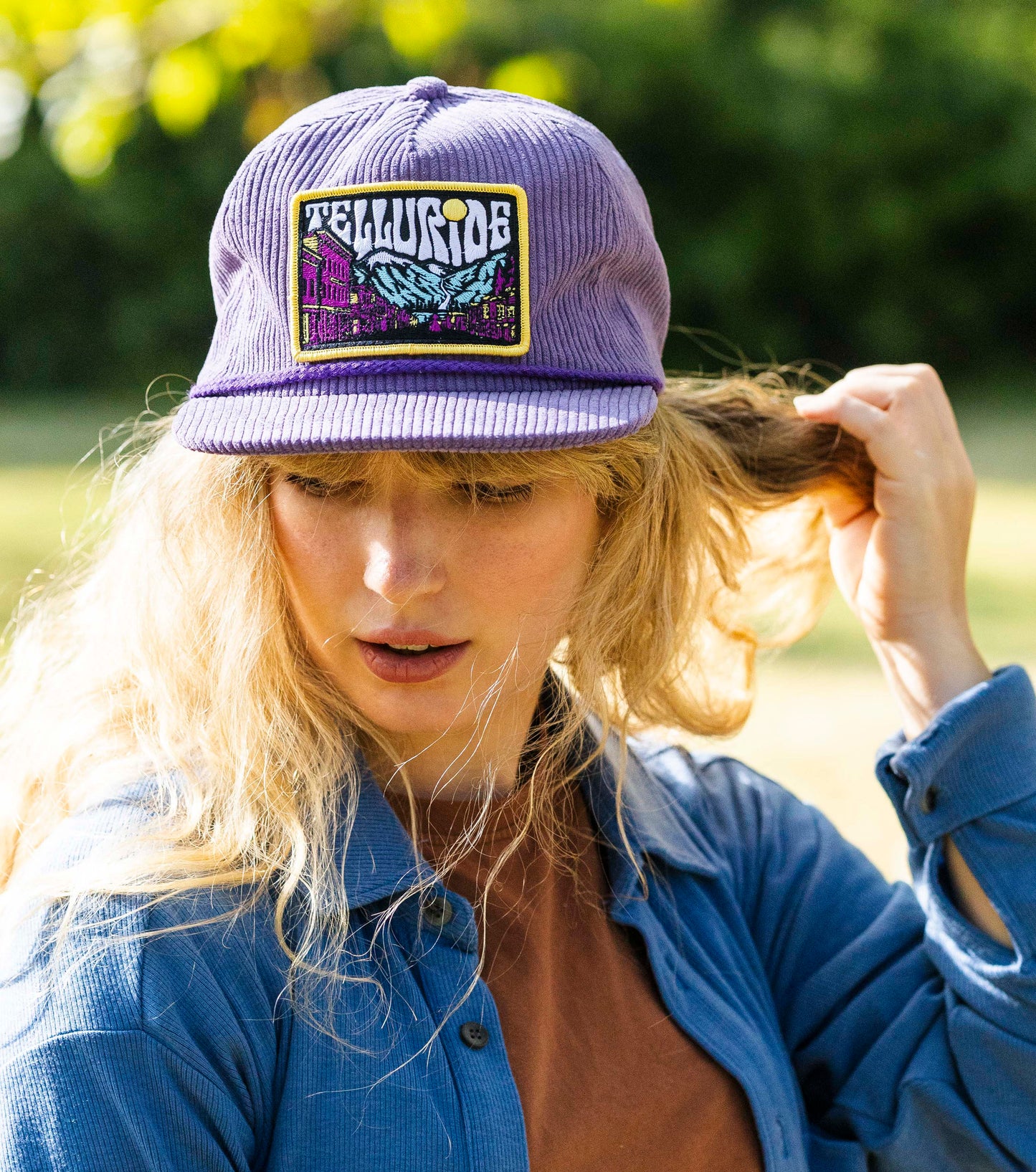 Telluride Sky Corduroy Hat- Purple