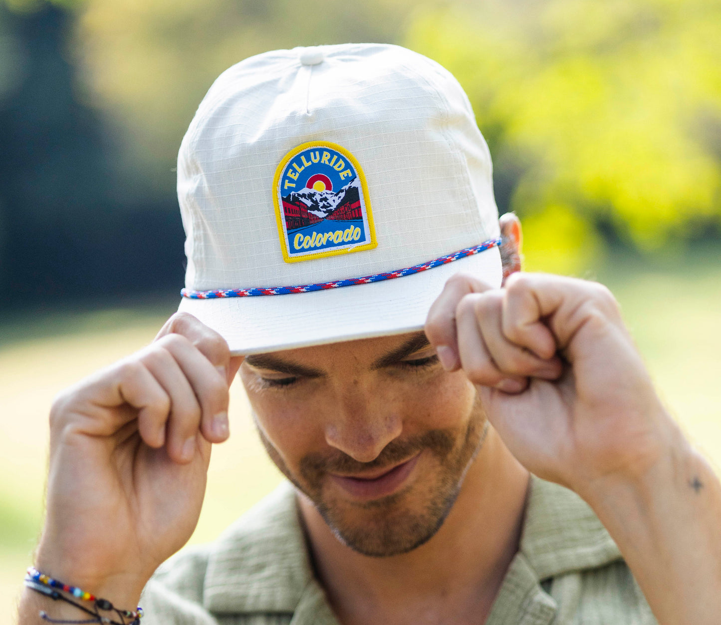 Telluride Colorado Ripstop Hat - White