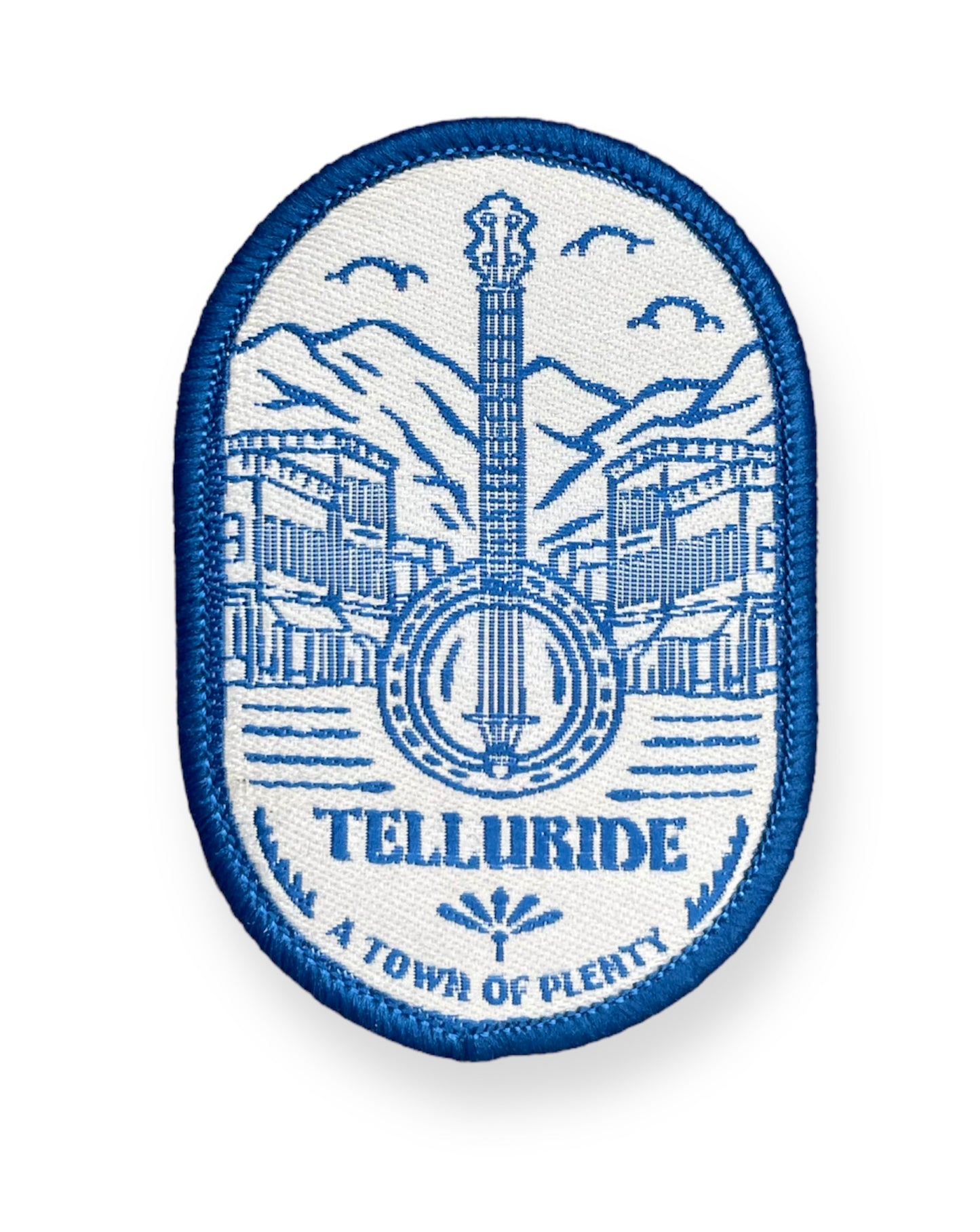 Telluride Banjo Bluegrass Patch Blue