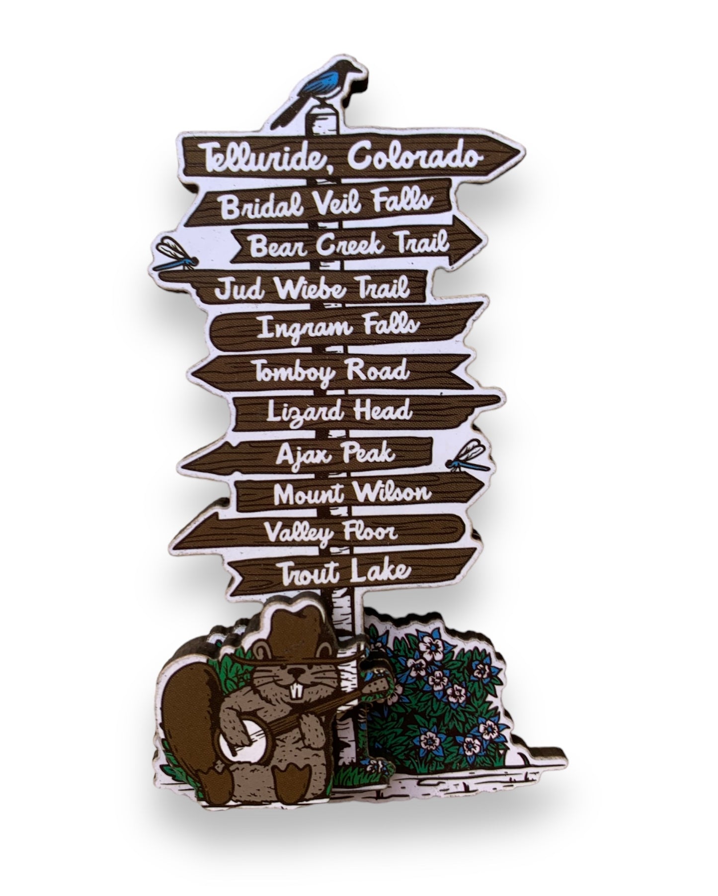 Telluride Colorado Landmark Sign Wood Magnet