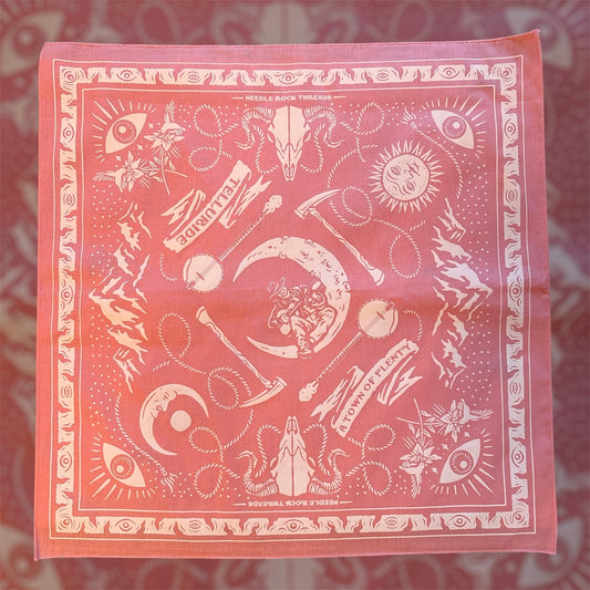 Telluride Cowboy Moon Bandana - Pink