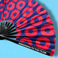 Donut Hand Fan Large - Blue Red
