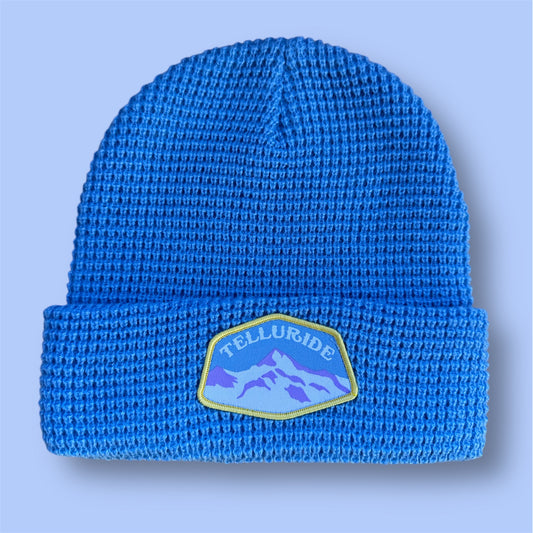 Telluride Wilson Waffle Beanie Hat- Powder Blue