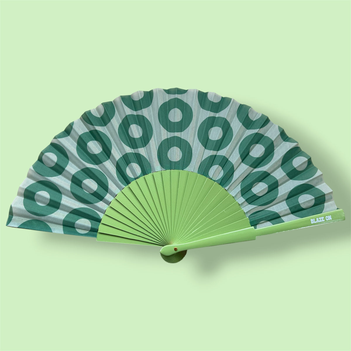 Donut Hand Fan - Sage Green