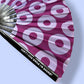 Donut Hand Fan Large - Purple + Blue
