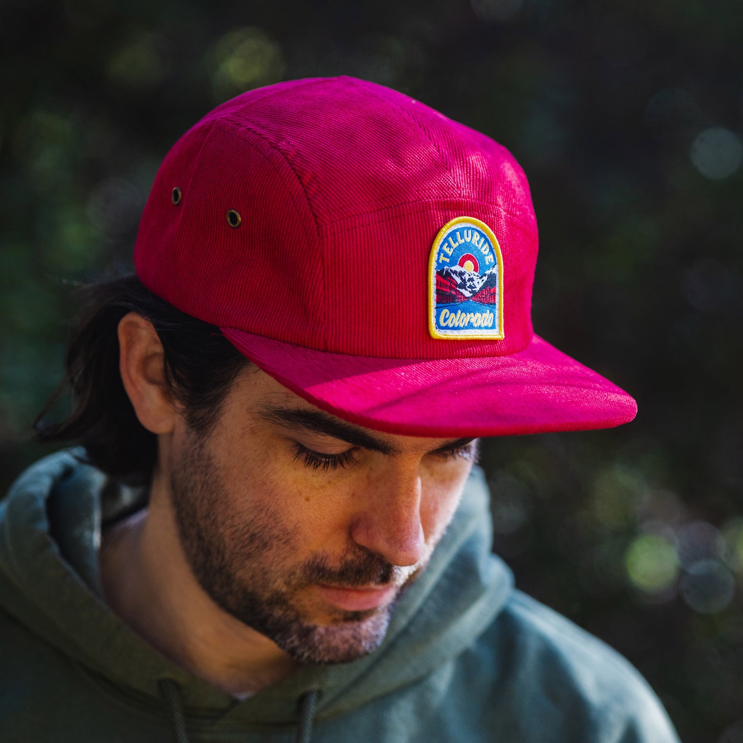 Telluride Colorado Corduroy Camp Hat - Red