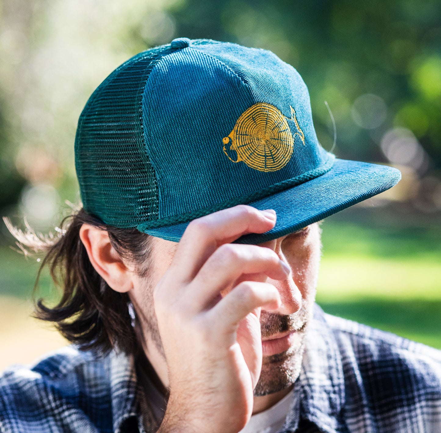 Timber Fish Corduroy Mesh Trucker Hat